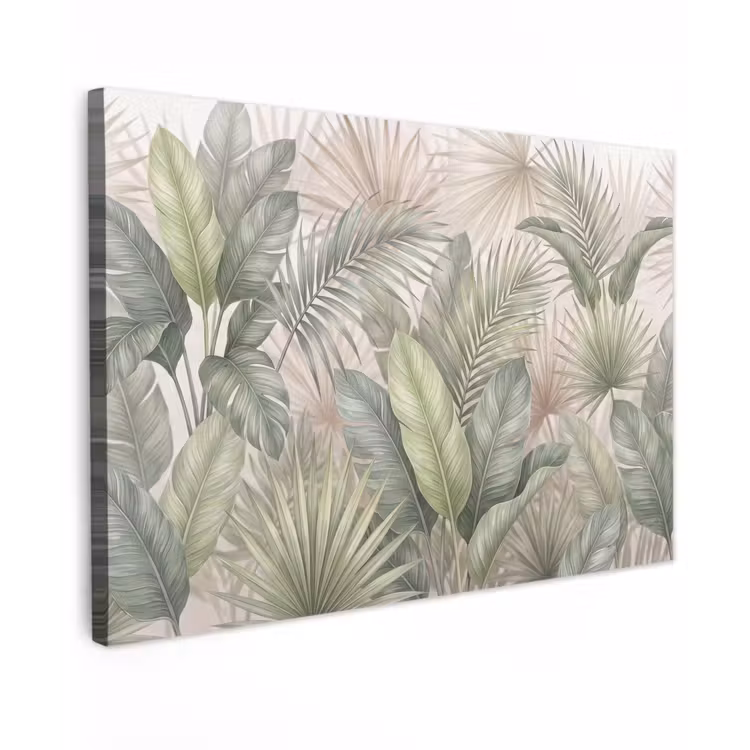 Planten - Tropisch - Bladeren - Groen - Natuur Tuinposter op houten frame 2 cm dik klein -3d