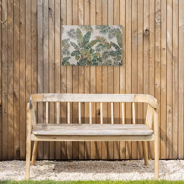 Planten - Tropisch - Mozaïek - Natuur - Groen Tuinposter op houten frame 2 cm dik klein -sfeer4