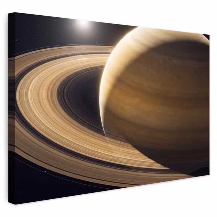Outdoor Leinwand - Planet – Ringe – Weltraum - Planeet - Ringen - Ruimte Tuinposter op houten frame 2 cm dik klein