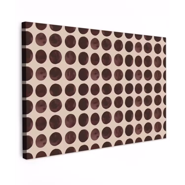 Stippen - Patroon - Bruin Tuinposter op houten frame 2 cm dik klein 845 -3d