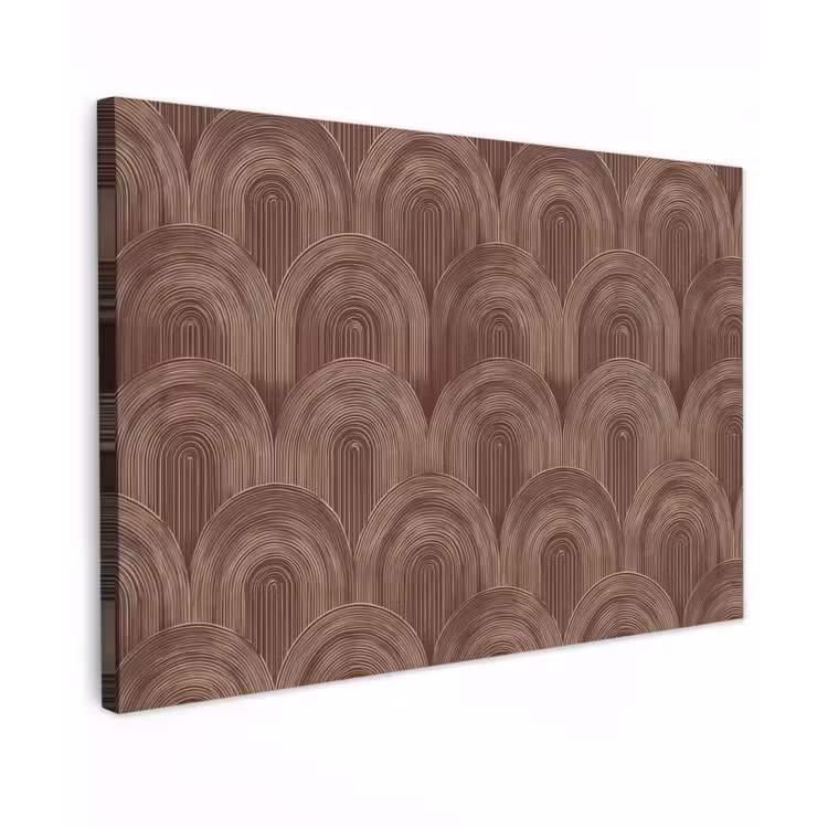 Ritmisch - Effect - Bruin Tuinposter op houten frame 2 cm dik klein 845 -3d
