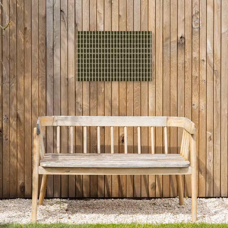 Ritmisch - Effect - Groen Tuinposter op houten frame 2 cm dik klein 845 -sfeer4