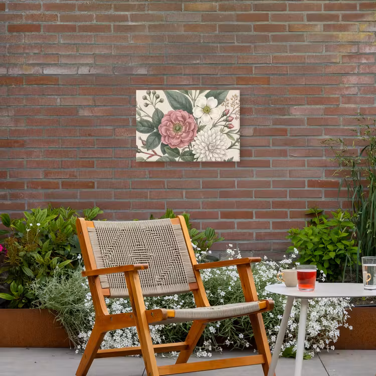 Romantisch - Design - Kleurrijk Tuinposter op houten frame 2 cm dik klein -sfeer3