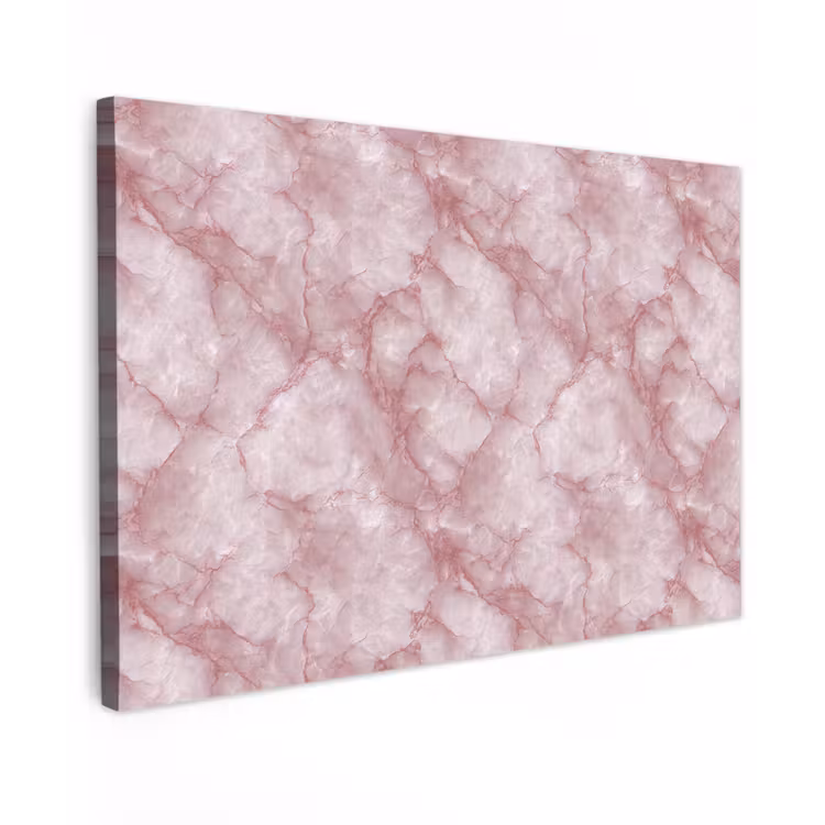 Roze - Kwartsmarmer - Aders Tuinposter op houten frame 2 cm dik klein 845 -3d