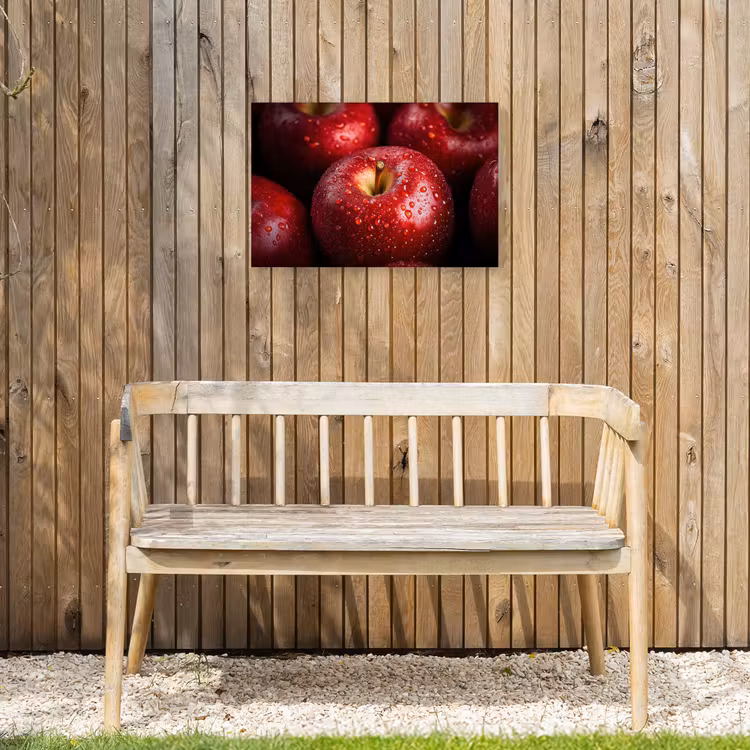 Rood - Appels - Fruit Tuinposter op houten frame 2 cm dik klein -sfeer4
