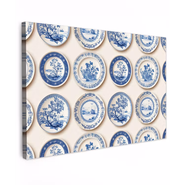 Borden - Bomen - Planten - Blauw Tuinposter op houten frame 2 cm dik klein 845 -3d