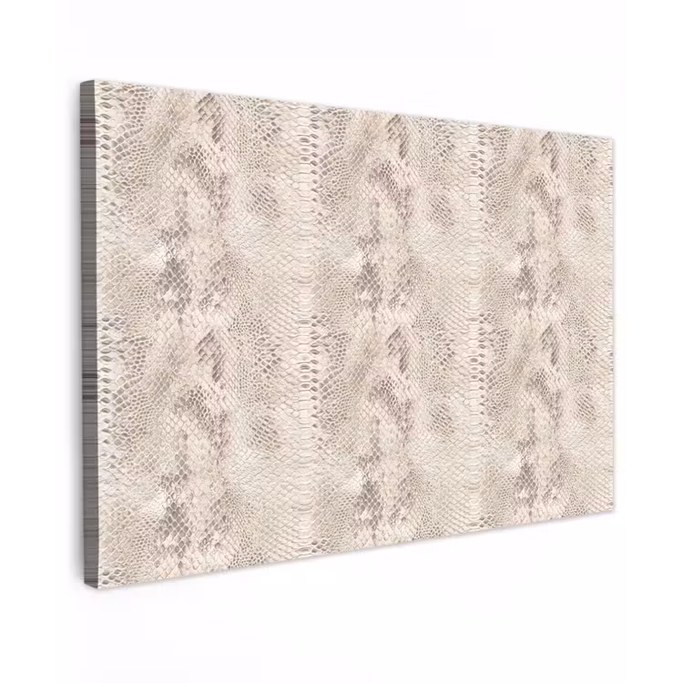Slang - Patroon - Beige Tuinposter op houten frame 2 cm dik klein 845 -3d