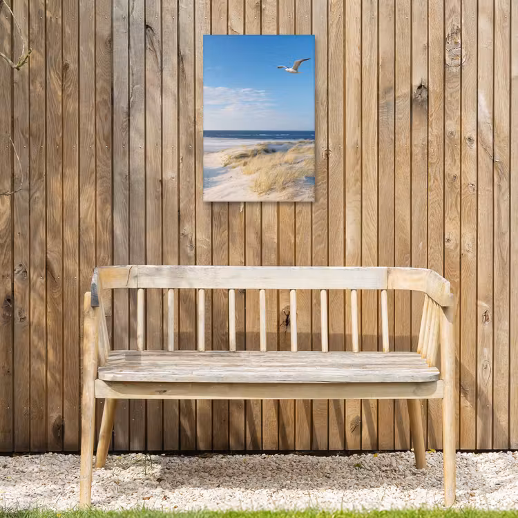 Mooie Strandvlucht Tuinposter op houten frame 2 cm dik klein -sfeer4