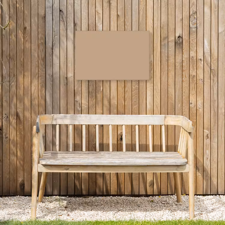 Soft - Taupe - Bruin Tuinposter op houten frame 2 cm dik klein 845 -sfeer4