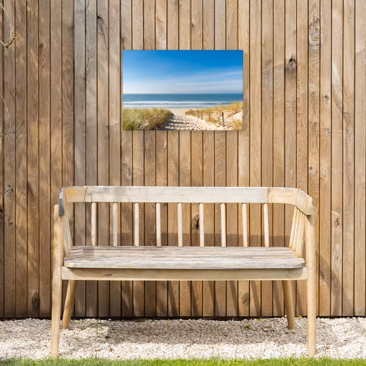 Zomerse Stranddag Tuinposter op houten frame 2 cm dik klein -sfeer4