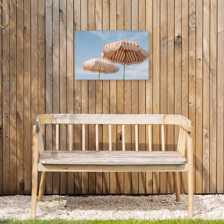 Parasol - Lucht - Rood Tuinposter op houten frame 2 cm dik klein -sfeer4