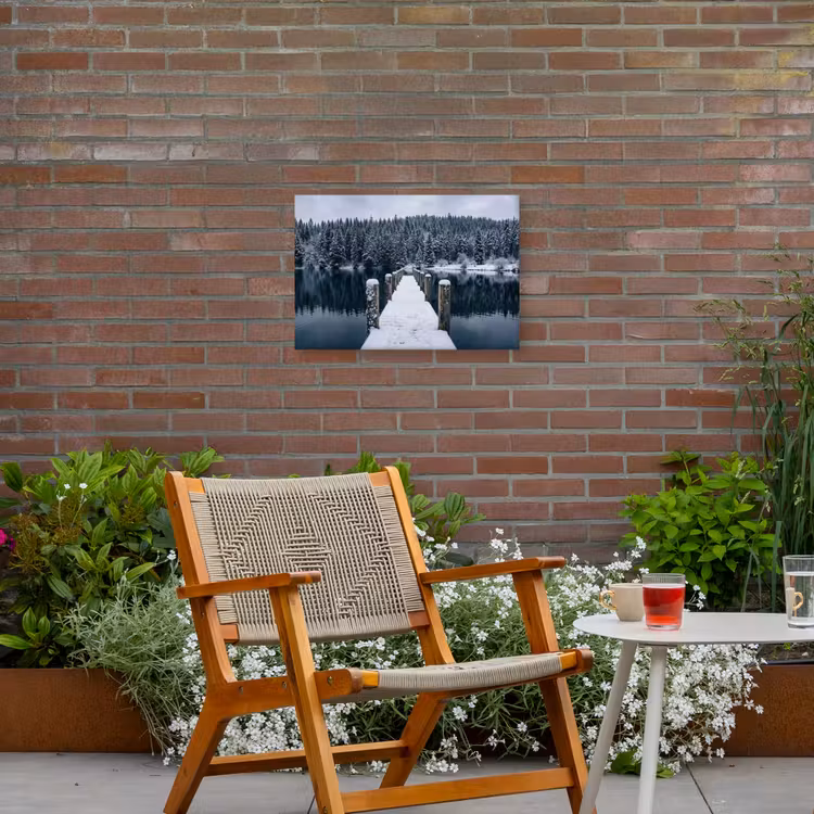 Steiger - Meer - Sneeuw - Bergen - Rustgevend Tuinposter op houten frame 2 cm dik klein -sfeer3