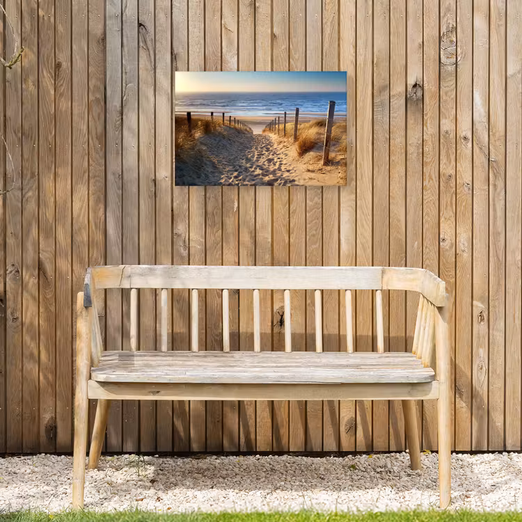 Strand - Zee - Nederland - Duinen - Zon Tuinposter op houten frame 2 cm dik klein -sfeer4