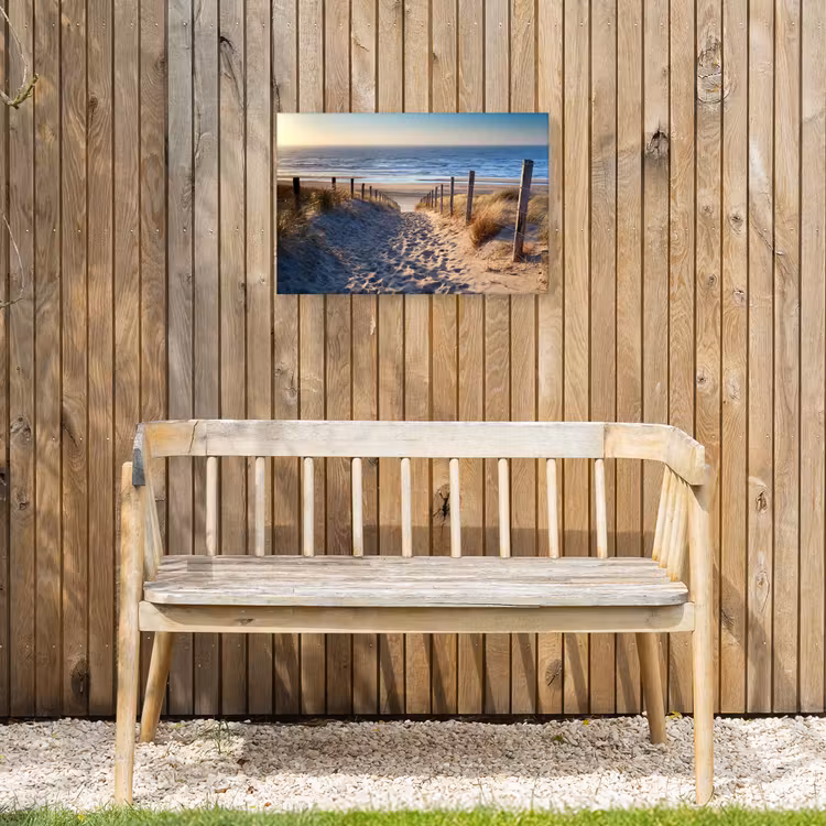 Strand - Zee - Nederland - Duinen - Zon Tuinposter op houten frame 2 cm dik klein -sfeer4