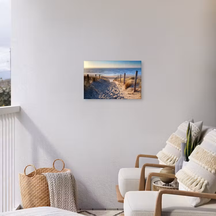 Strand - Zee - Nederland - Duinen - Zon Tuinposter op houten frame 2 cm dik klein -sfeer1