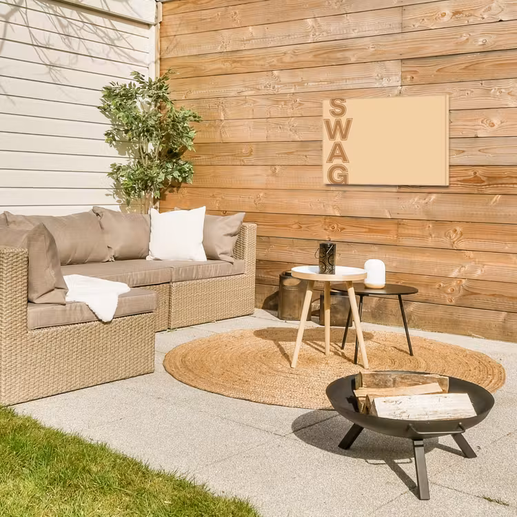 Swag - Bruin - Beige Tuinposter op houten frame 2 cm dik klein -sfeer2