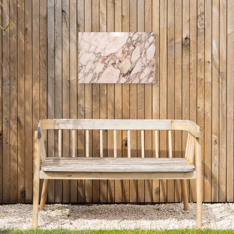 Textuur - Gesteente - Aderen - Abstract - Wit Tuinposter op houten frame 2 cm dik klein -sfeer4