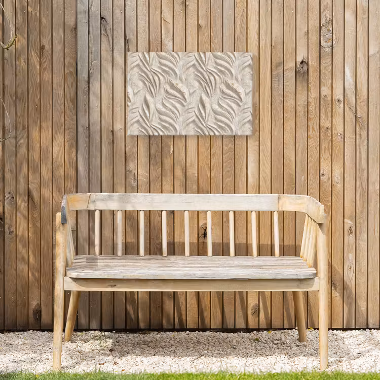 Textuur - Reliëf - Beige Tuinposter op houten frame 2 cm dik klein 845 -sfeer4