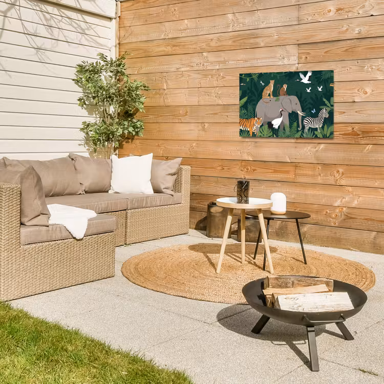 Tropisch - Jungle - Groen Tuinposter op houten frame 2 cm dik klein -sfeer2