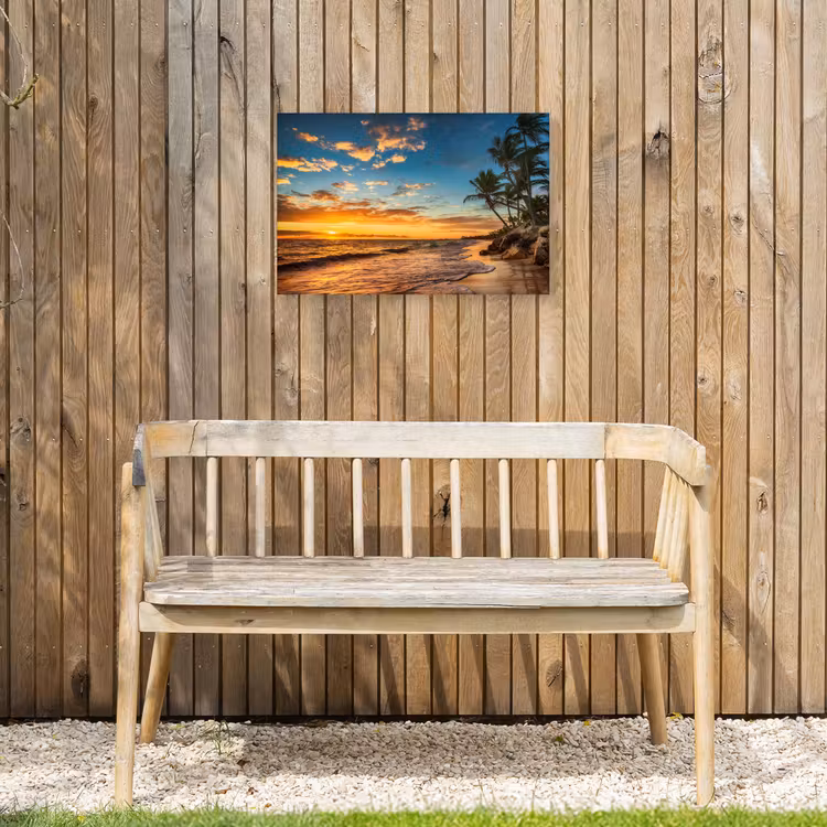 Tropische Schemering Tuinposter op houten frame 2 cm dik klein -sfeer4