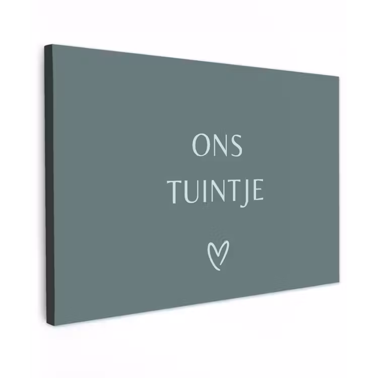 Ons tuintje Tuinposter op houten frame 2 cm dik klein -3d