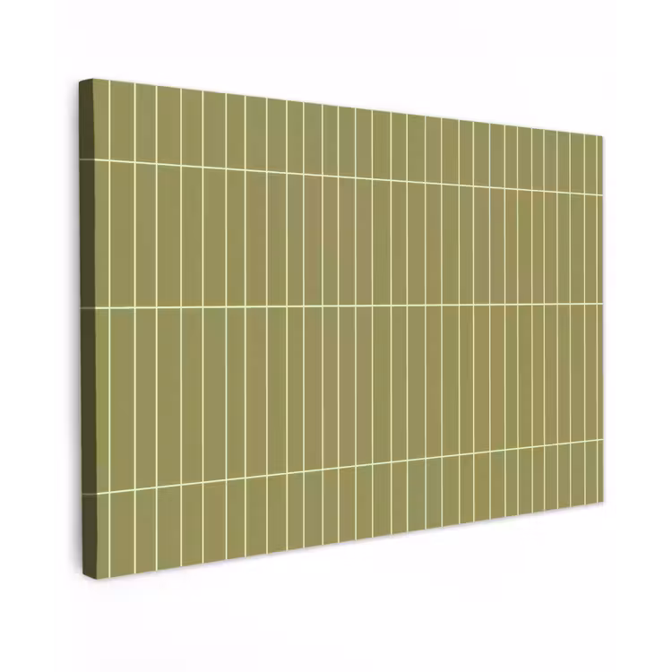 Verticaal - Wandtegel - Olijfgroen Tuinposter op houten frame 2 cm dik klein 845 -3d