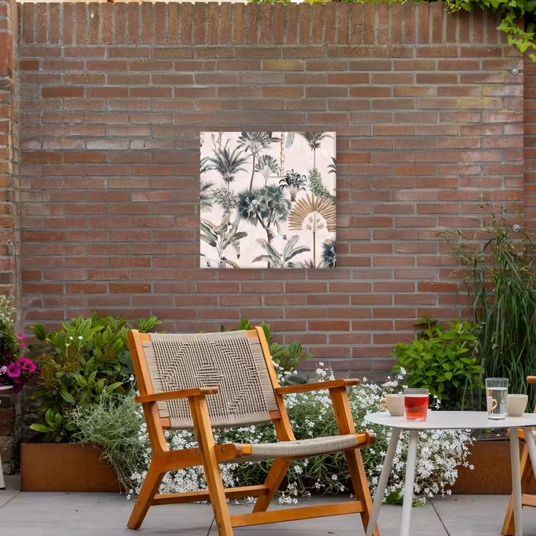 Inductie afdekplaat - Vintage - Jungle - Dieren - Natuur - Inductie beschermer Tuinposter op houten frame 2 cm dik klein -sfeer3
