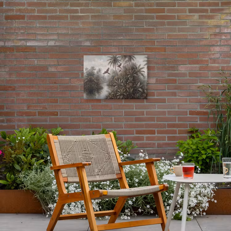 Vogel - Vliegend - Tropisch - Landschap - Klassiek Tuinposter op houten frame 2 cm dik klein -sfeer3