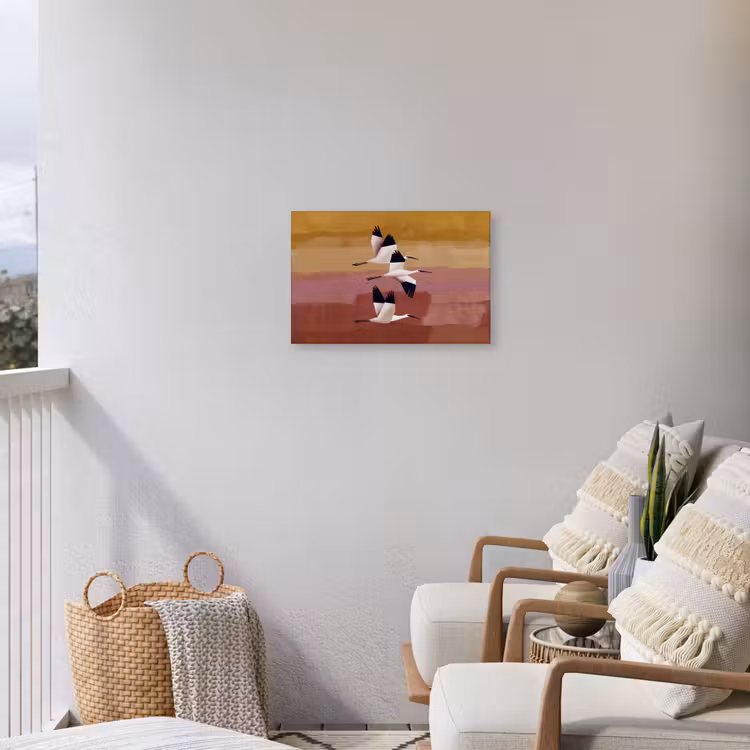 Vogels - Snavel - Abstract Tuinposter op houten frame 2 cm dik klein -sfeer1