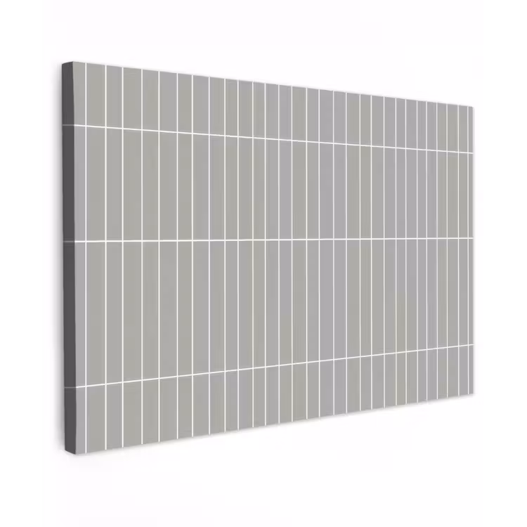 Wandtegel - Verticaal - Lichtgrijs Tuinposter op houten frame 2 cm dik klein 845 -3d