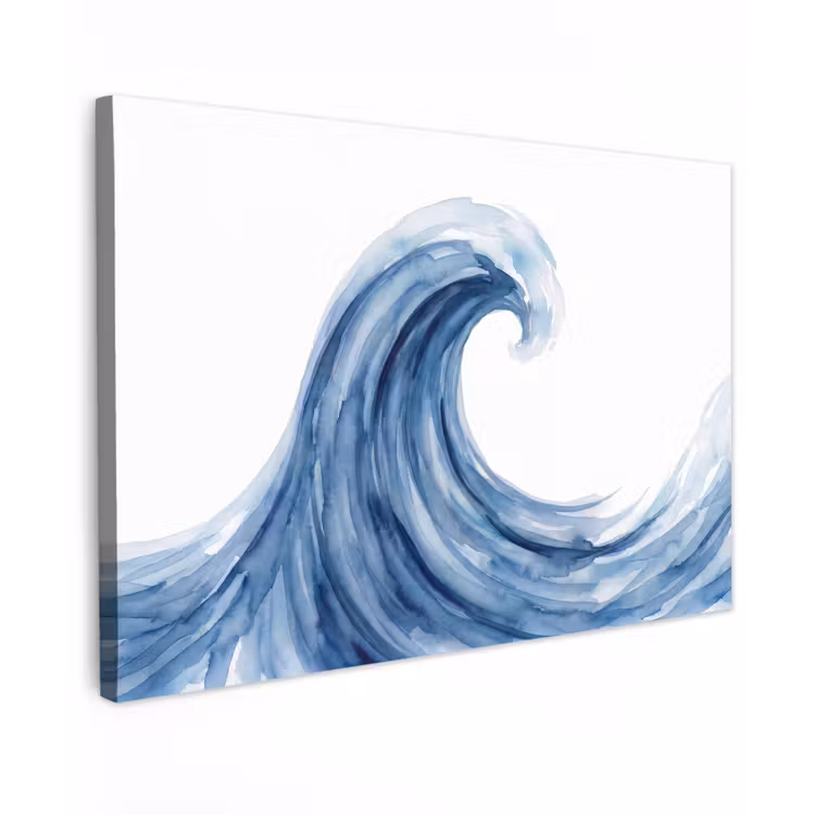 Water - Beweging - Natuur - Modern - Blauw Tuinposter op houten frame 2 cm dik klein -3d