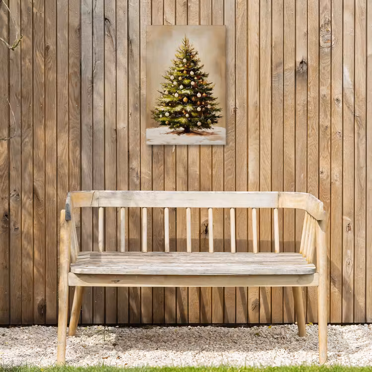 Kerst - Sfeer - Groen Tuinposter op houten frame 2 cm dik klein -sfeer4