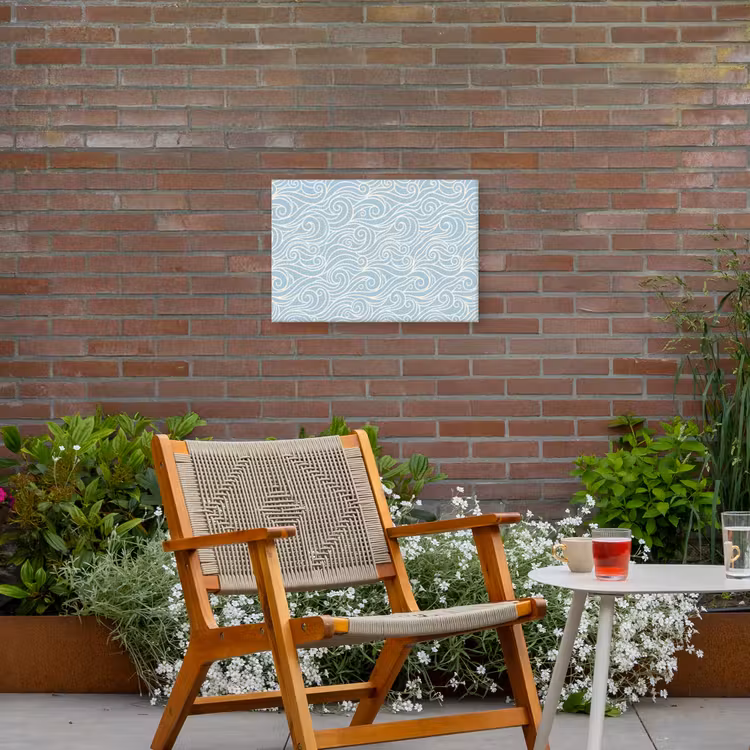 Golf - Abstract - Natuur - Modern - Blauw Tuinposter op houten frame 2 cm dik klein -sfeer3