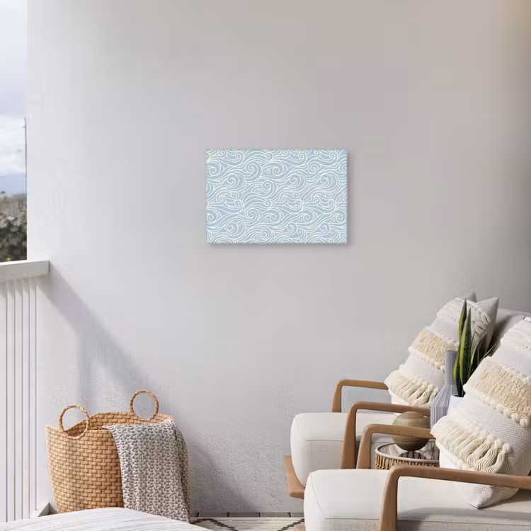 Golf - Abstract - Natuur - Modern - Blauw Tuinposter op houten frame 2 cm dik klein -sfeer1