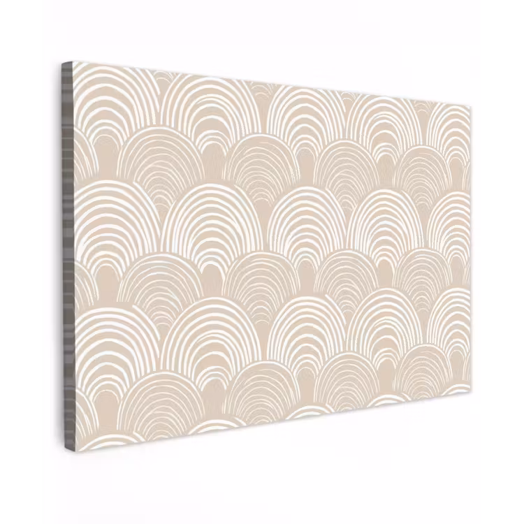 Golven - Structuur - Beige Tuinposter op houten frame 2 cm dik klein 845 -3d