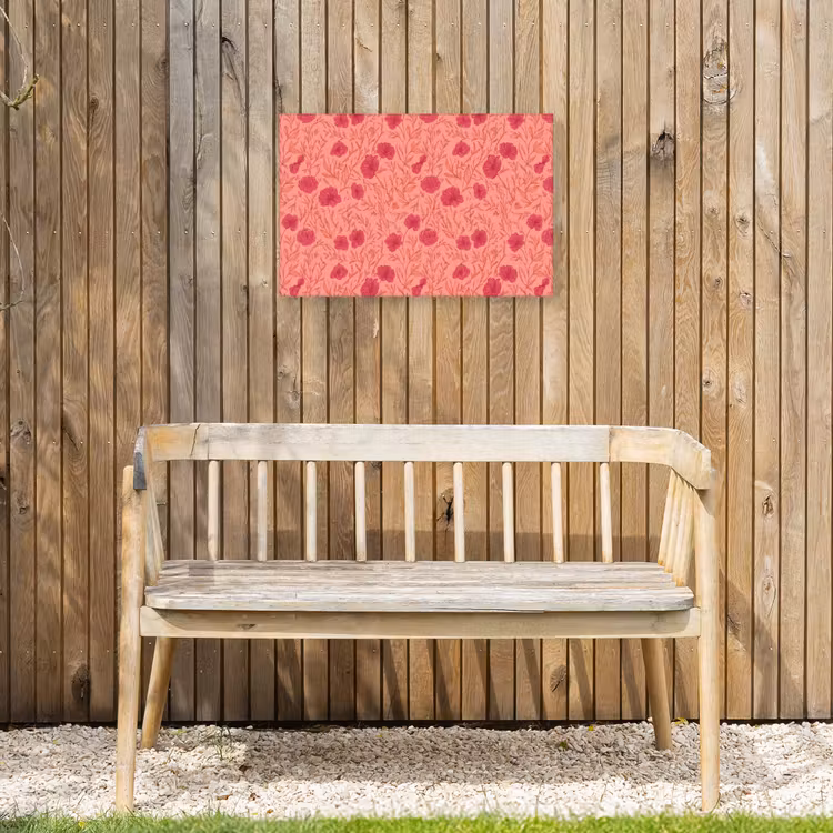 Weidebloemen - Romantisch - Roze Tuinposter op houten frame 2 cm dik klein 845 -sfeer4