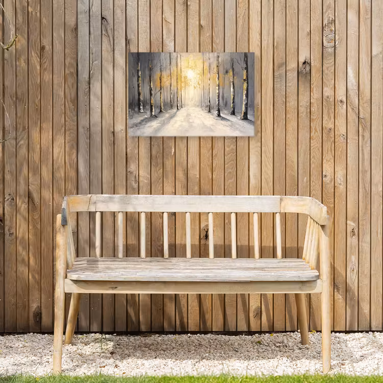 Winter - Abstract - Sneeuw - Natuur - Zon Tuinposter op houten frame 2 cm dik klein -sfeer4