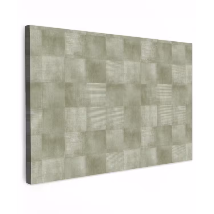 Vlakken - Rustiek - Groen Tuinposter op houten frame 2 cm dik klein 845 -3d