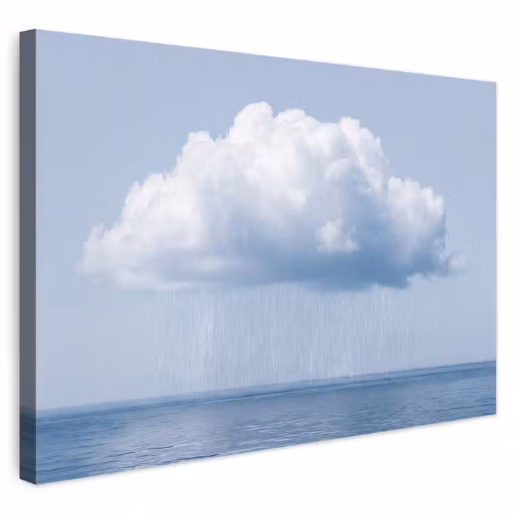 Outdoor Leinwand - Wolke – Regen – Natur - Wolk - Regen - Natuur Tuinposter op houten frame 2 cm dik klein