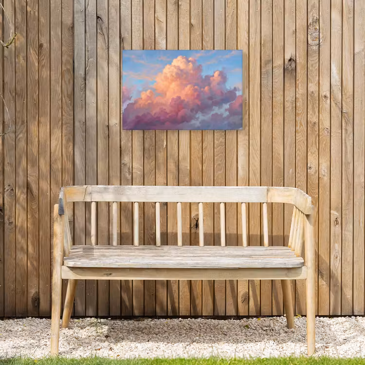 Wolken - Lucht - Natuur - Abstract - Kleurrijk Tuinposter op houten frame 2 cm dik klein -sfeer4