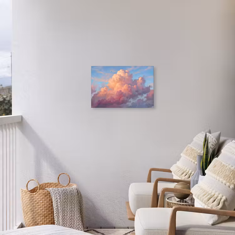 Wolken - Lucht - Natuur - Abstract - Kleurrijk Tuinposter op houten frame 2 cm dik klein -sfeer1