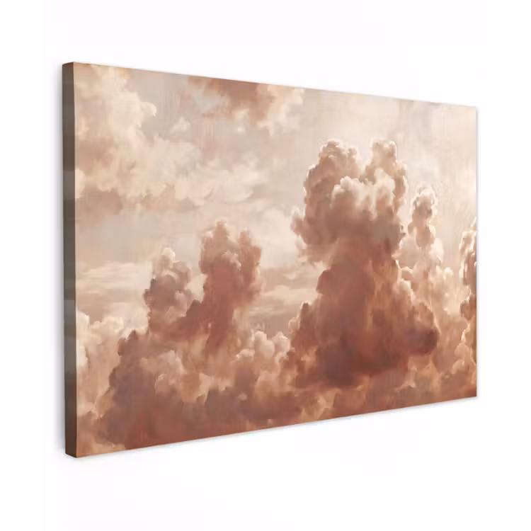 Wolken - Lucht - Natuur - Modern - Bruin Tuinposter op houten frame 2 cm dik klein -3d