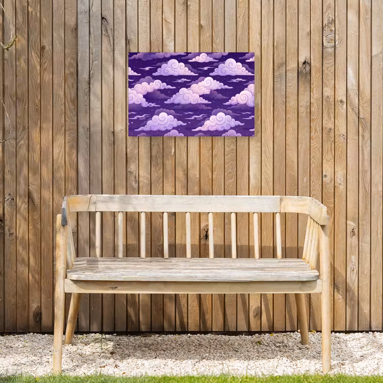 Wolken - Nacht - Natuur - Abstract - Paars Tuinposter op houten frame 2 cm dik klein -sfeer4