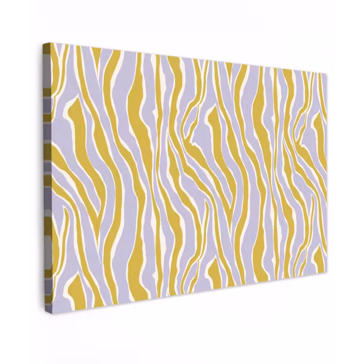 Zebra - Modern - Meerkleurig Tuinposter op houten frame 2 cm dik klein 845 -3d