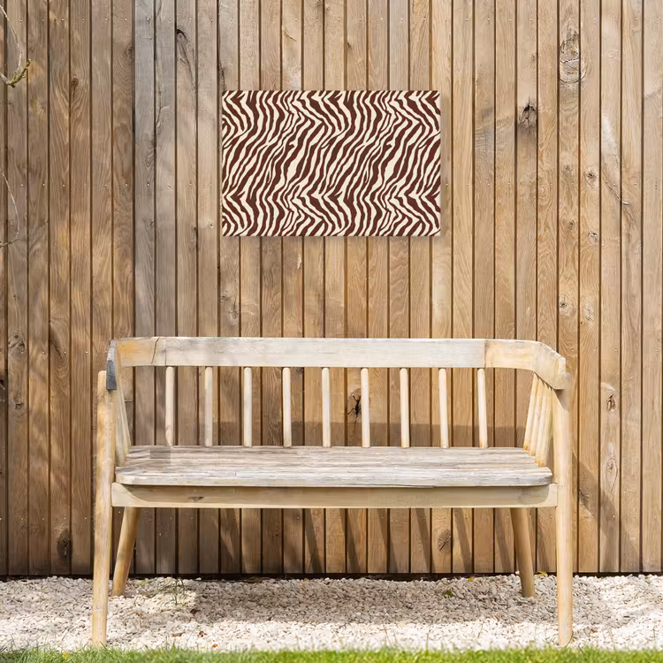 Zebra - Patroon - Zwart - Wit Tuinposter op houten frame 2 cm dik klein 845 -sfeer4