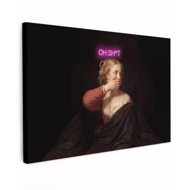Quote - Neon - vrouw Tuinposter op houten frame 2 cm dik klein -3d