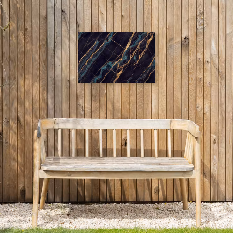 Abstract - Gouden lijnen - Kunst - Modern - Zwart Tuinposter op houten frame 2 cm dik klein -sfeer4
