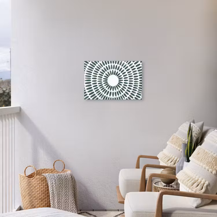 Abstract - Cirkel - Patroon - Modern - Groen Tuinposter op houten frame 2 cm dik klein -sfeer1