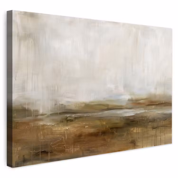 Abstract - Landschap - Natuur - Beige - Bruin Tuinposter op houten frame 2 cm dik klein -3d