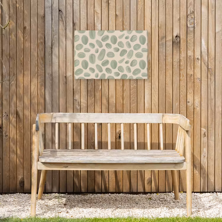 Abstract - Patroon - Organisch - Groen - Modern Tuinposter op houten frame 2 cm dik klein -sfeer4